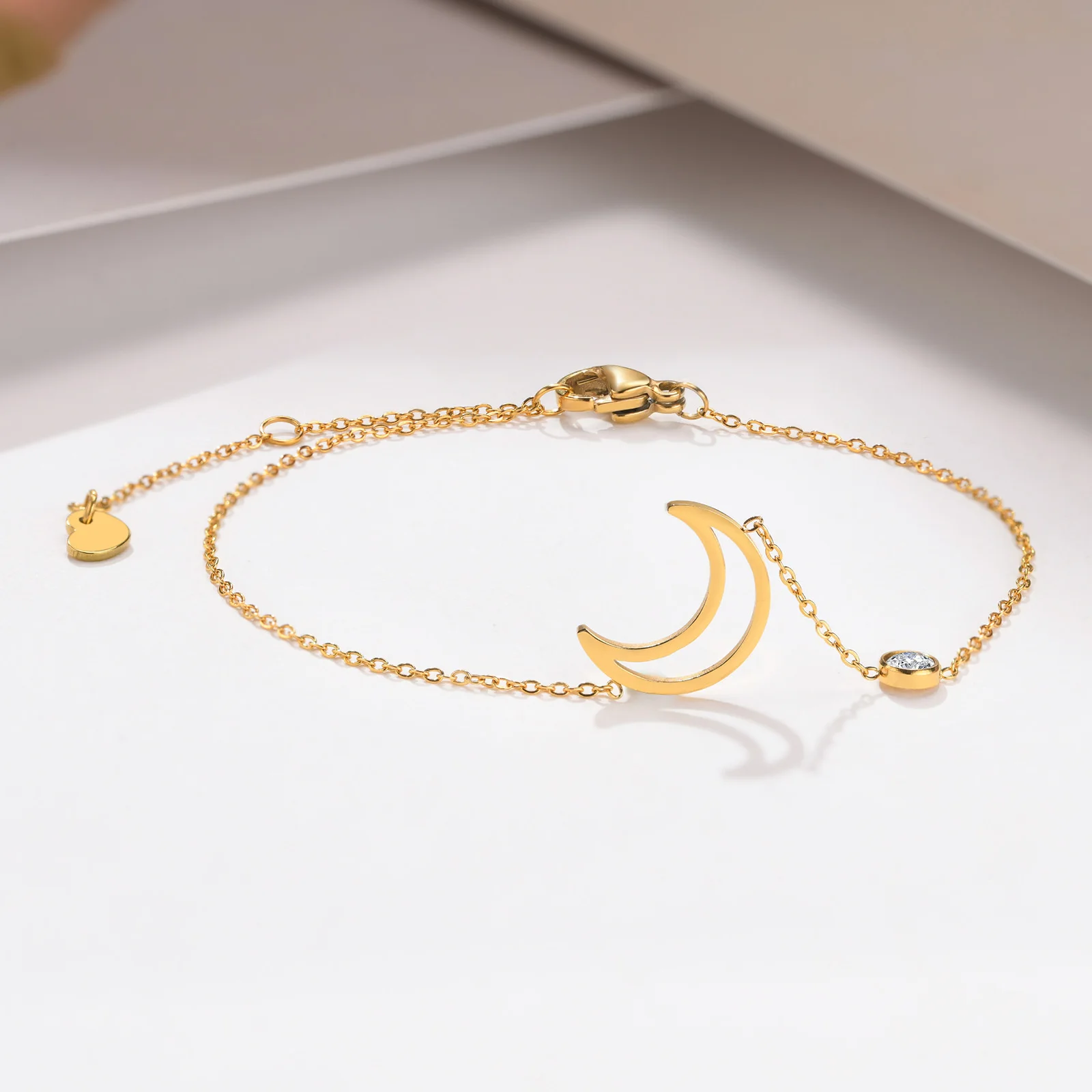 Stainless steel bracelet metal bracelet Stainless Steel Sun Chain Bracelet Adjustable Charm Sunburst Wrist Stackable Link Bracelet Minimalist Jewelry