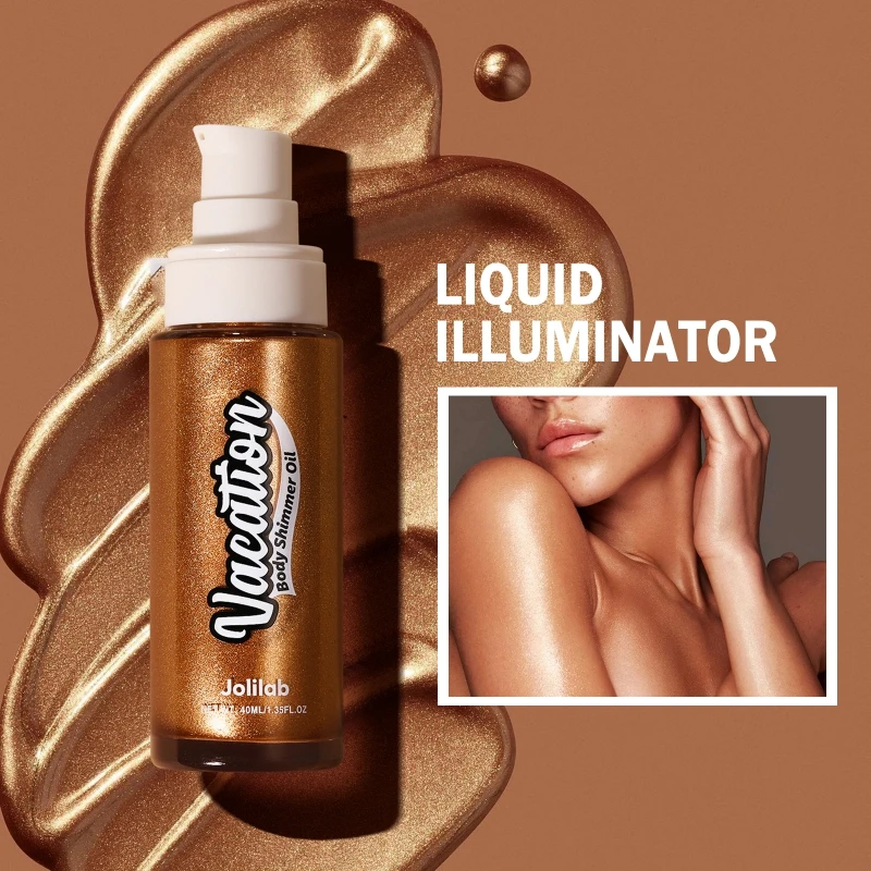 6 Colori Liquid Highlighter Glow Shimmer Copper Makeup Bronzer Face Body Brighten Shine Diamond Party Club Maquiagem 40Ml