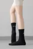 European sizes 35-40, 1 Pair of Women's and Children's Mid-Calf Yoga Socks with Colorful Soles and Dotted Rubber Grips 4