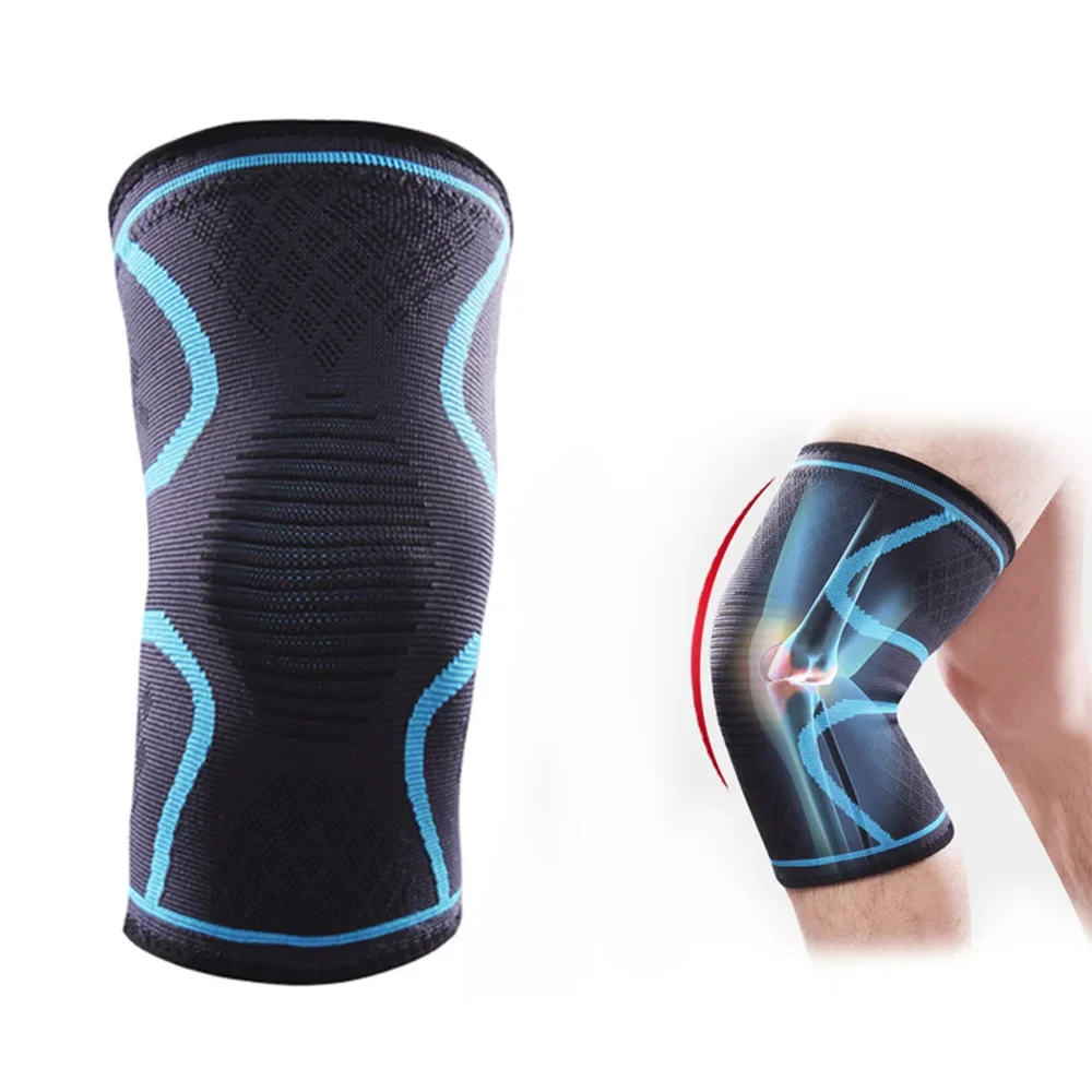 1PCS Fitness Running Cycling Knee Support Braces Elastic Nylon Sport Compression Knee Pad Sleeve for Basketball Volleyball
