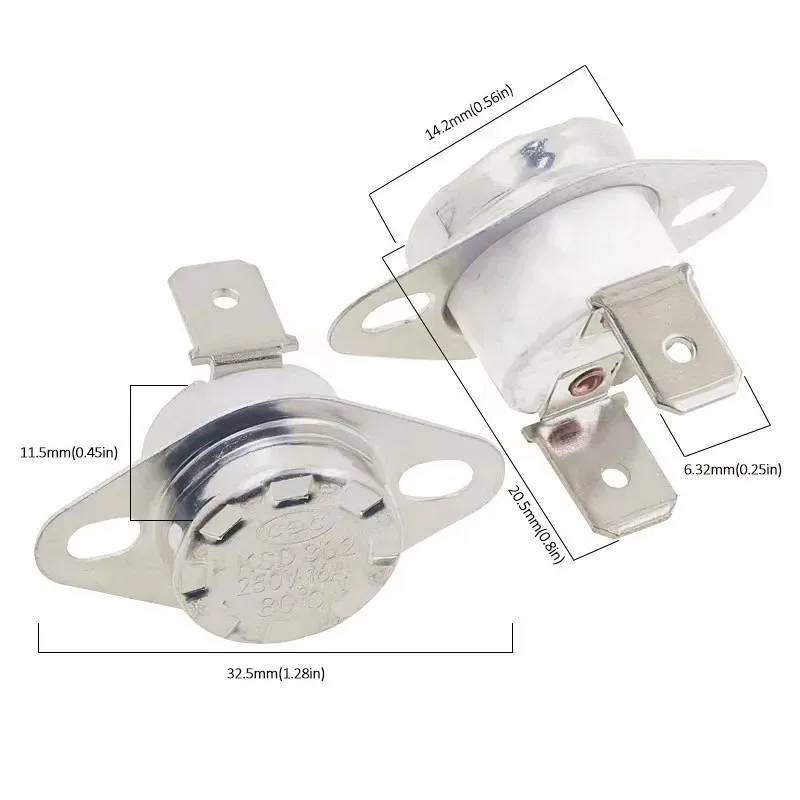 KSD302 Temperature Switch 16A 250V 40-300 degree
