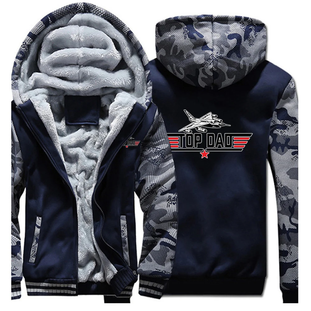 Mens Autumn Winter Hoodie TopGun Jet Logo Printed