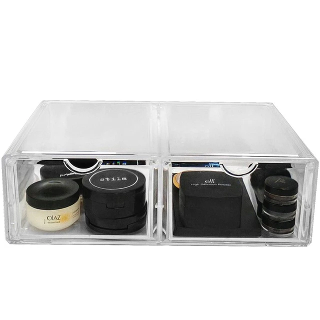 Caja Organizador De Acrilico Para Maquillaje Tocador Profesional Con 8  Cajones