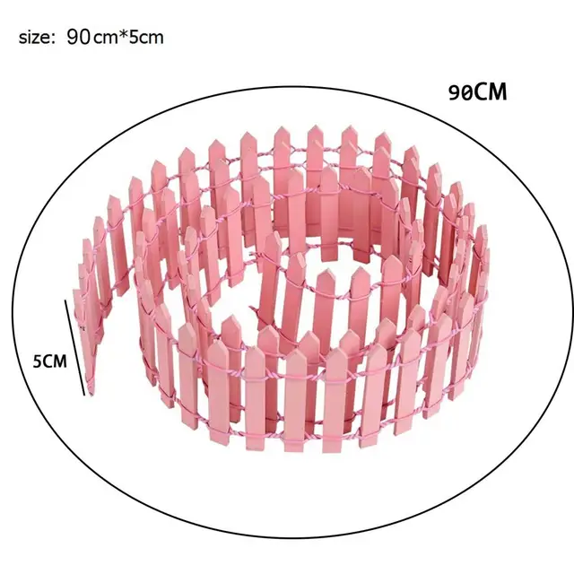 90*5 Cm -Es Mini Fa Kerítés Diy Miniatűr Tündér Kerti Gátbaba Ház Kirakat Kézműves Otthoni Dekorációs Kiegészítők - Image 6