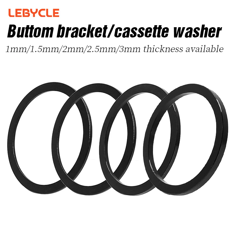 Bicycle Bottom Bracket Washer Aluminum Alloy Bike Crankset Washer Bike Crank Cover Chain Wheel Spacers Adjuster