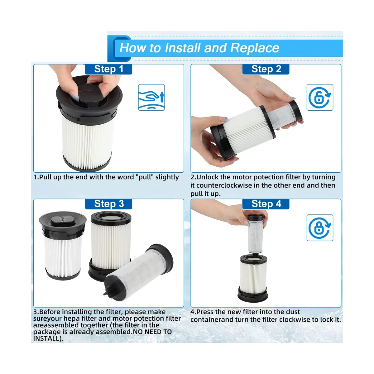 Filtro Per Miele Triflex Hx1 Cat & Dog Aspirapolvere Cordless Hepa Vacuum Sostituzione Parte No 11289902