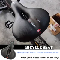 Siège de vélo universel, vélo de montagne/route confortable avec fonction d’absorption des chocs siège de haute qualité, cuir PU imperméable pour les voyages à vélo 1