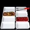 Flat Melamine Kitchen Storage Trays Pastry Bread Restaurant Plates Large White Menu Dishes Plastic for Dinner Persentation 2