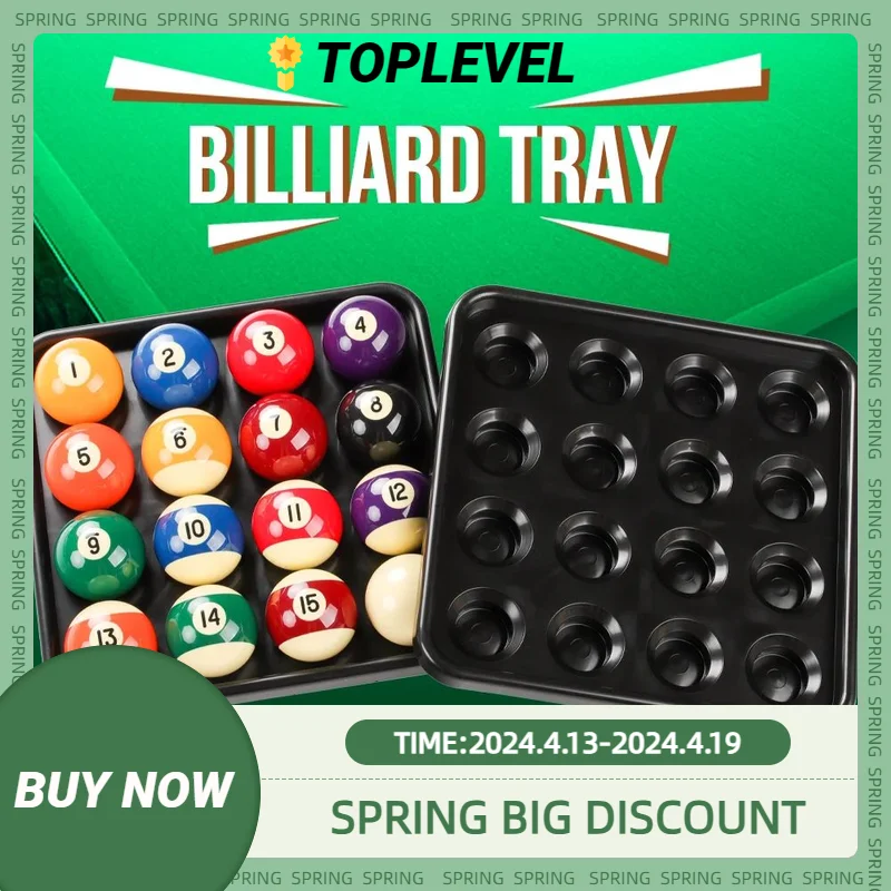 Portable Billiard Ball Tray, Indoor Game Carrying Full Set, Pool Snooker, Professional Serving Accessories, 16 Balls mandun clip on cue ball case nylon fleece material premium billiard ball holder lightweigt pool training balls case