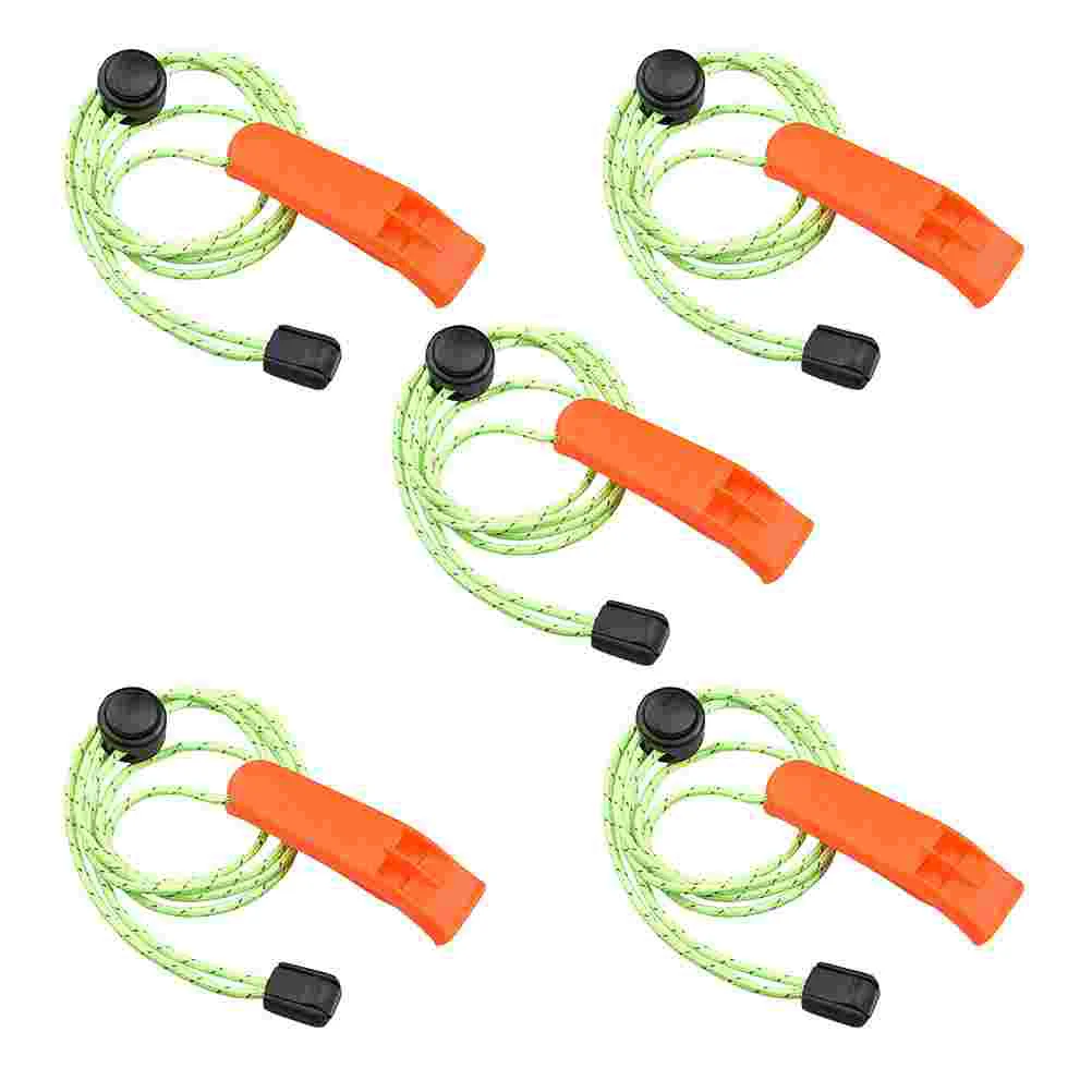 

5pcs Safety Survival Whistles Portable Plastic Whistles Outdoor Accessories