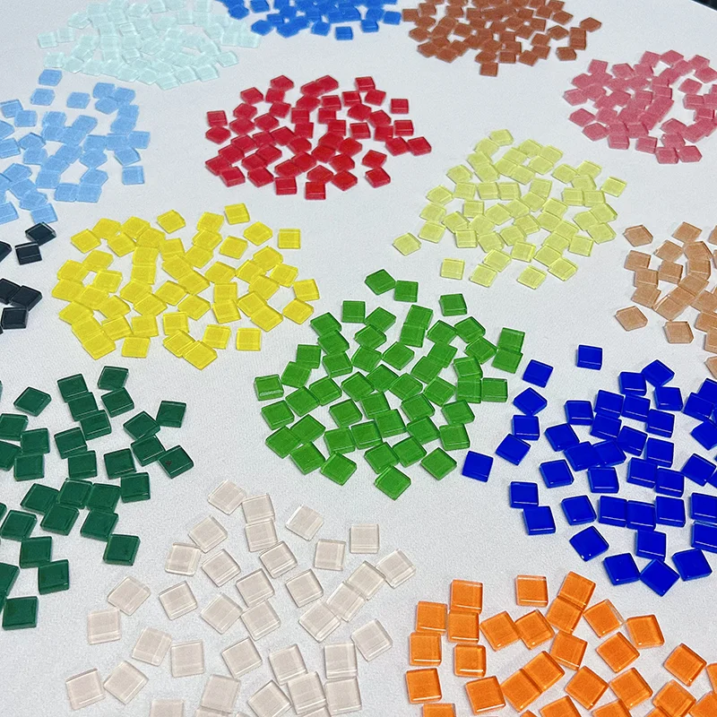 50pcs 1cm Creative Art Mixed Color Mosaic Pieces Crystal Multi Blend Color Option DIY Handmade Coaster Material Vase Course crystal mosaics supplies
