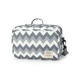 Fashionable Waterproof Wet/Dry Maternity Diaper Bag with Double Handles (Wave)