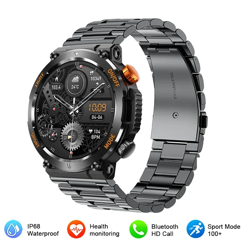 

2023 New Compass Watch For Men Smart Watch Sports Fitness Watch IP67 Waterproof Smartwatch Men Bluetooth Call Full Touch Screen