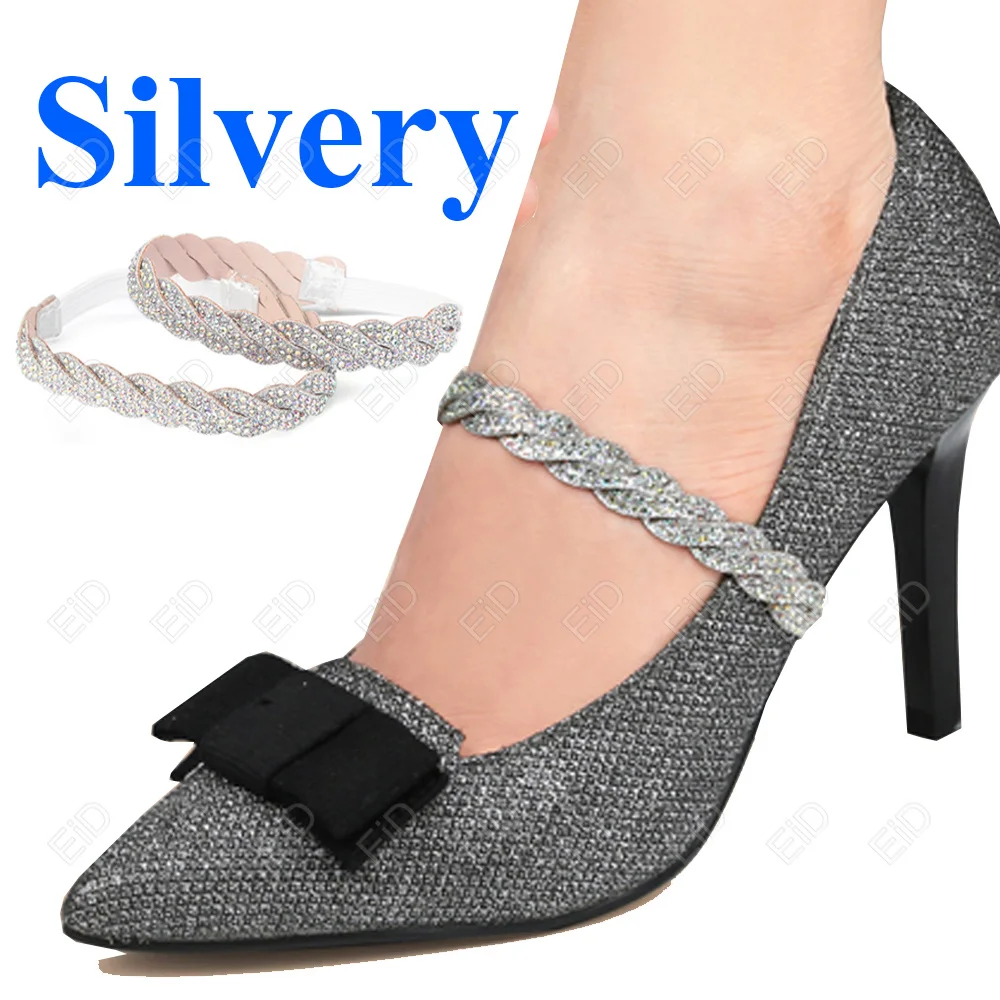 Eid 1 Paar High Heels glänzende Bündel Schnürsenkel halten lose Anti-Rutsch-Träger Frauen Damen Spitze Schuhe Band Schuh zubehör Großhandel – Detail 16