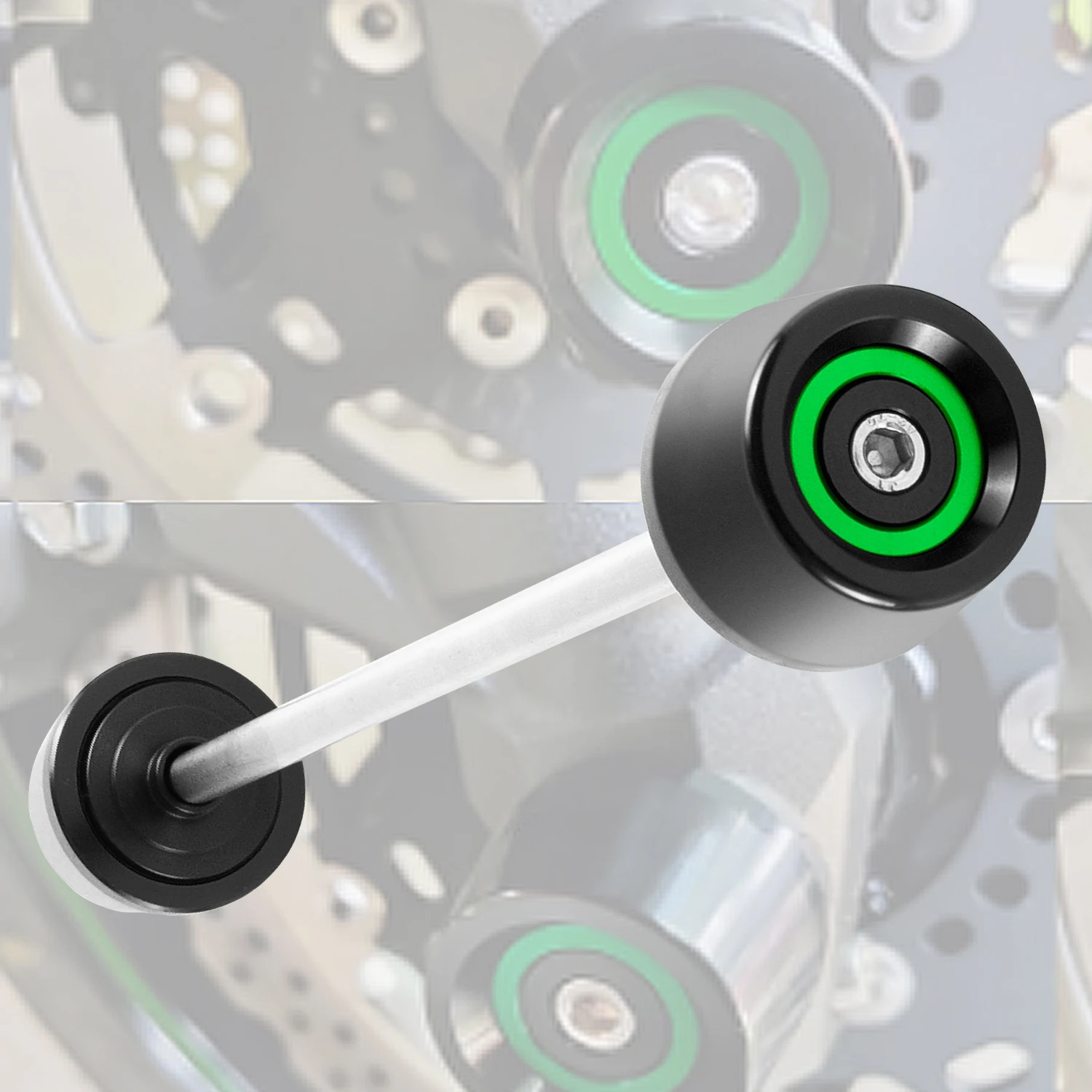 Фото Для Kawasaki ZX-6R ZX6R ZX-10R ZX10R Ninja636 Ninja650 Ninja 636 650 мотоциклетная передняя ось вилка аварийные слайдеры №1