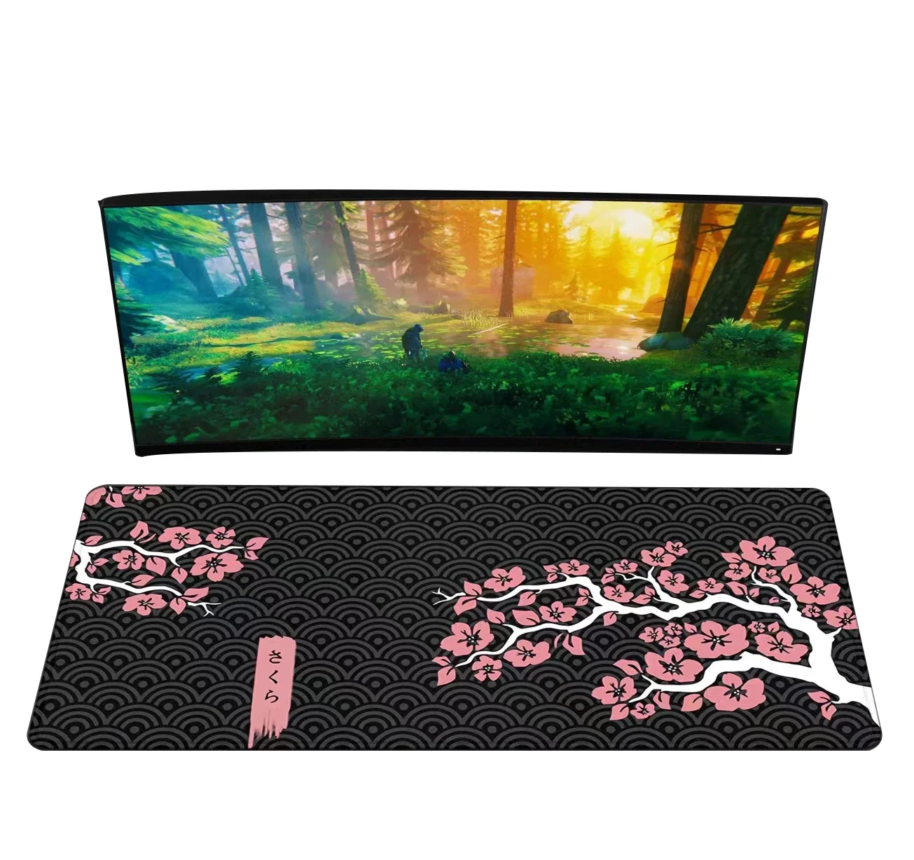 Grande Sakura Gaming Mousepad Mouse Mat de Computador Desk Pads para pc Tapetes de Teclado Tapete de Mesa - Imagem 2