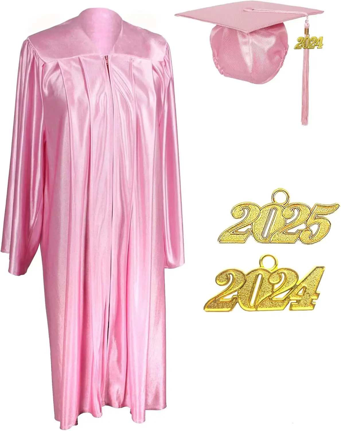 Unisex Adult Graduation Cap and Gown Tassel Year Charm Package School Skirt School Uniform graduation gown set