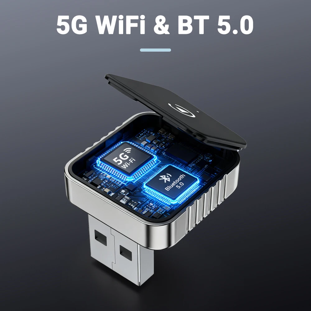 XUDA 2 in1 filaire vers sans fil CarPlay Android Auto adaptateur pour OEM autoradio avec Dongle USB Smart Mini Box Plug and Play Blueto – Image 4