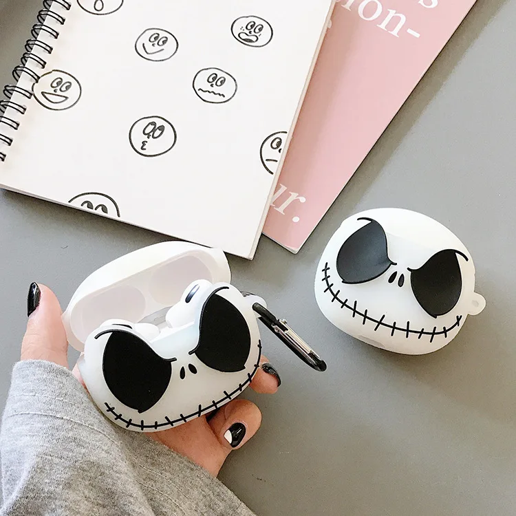 For Airpods Pro Case,Creative Skull For Airpods 3 Case 2021,Soft Silicone Earphone Cover For Airpods 1/2 Case