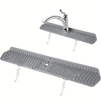 Long Silicone Sink Faucet Splash Mat 1