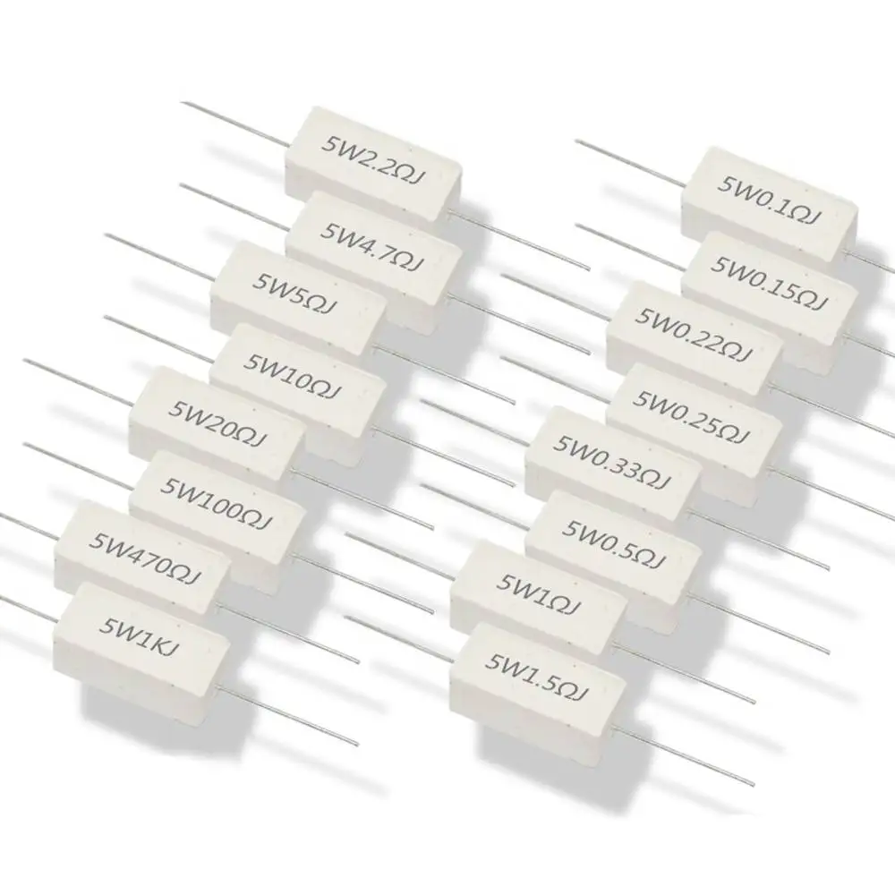 5pcs 5W22RJ 22 ohm 5W &plusmn;5% RX27-1-5W SQP Cement Resistance
