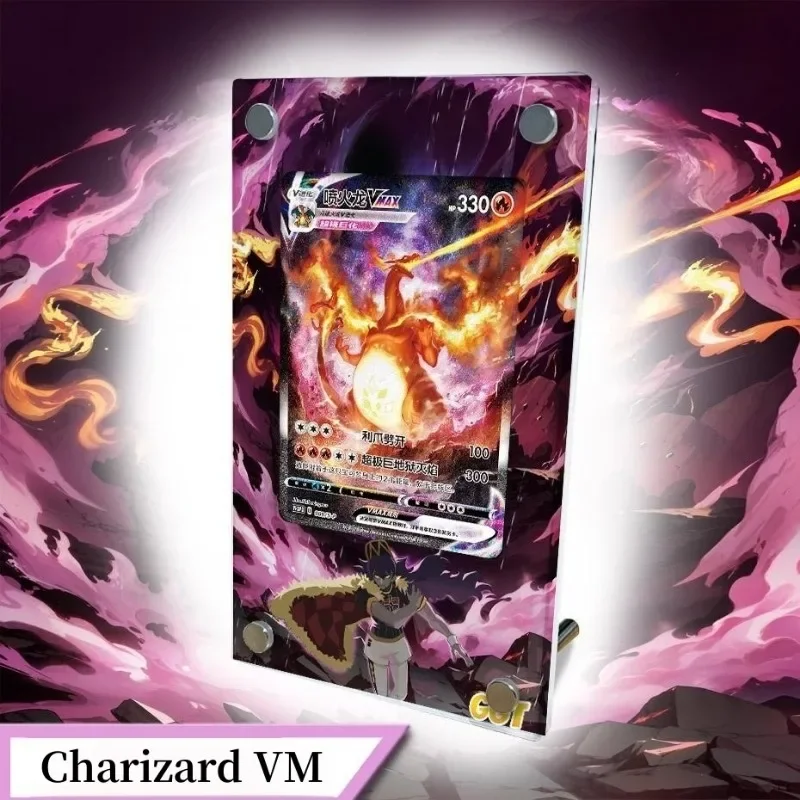 

Pokémon PTCG Charizard VM Animation Characters Acrylic Extended Painting Card Brick Anime Classics Game Collection Card Toy