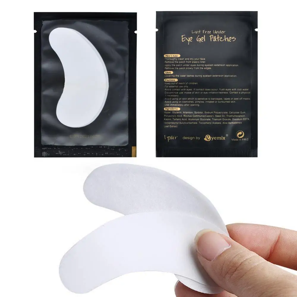 100Pairs Lint Free Under Eye Gel Pads Hydrating Eye Paper Patches Grafted Eyelashes Extension Tips Sticker Wraps Makeup Tool fake eyelashes,eyelash patch,eyelash pads,eyelash patches,eyelash extension tape,eyelash accessories,eyelash extender,eyelash extension supplies,eye patches
