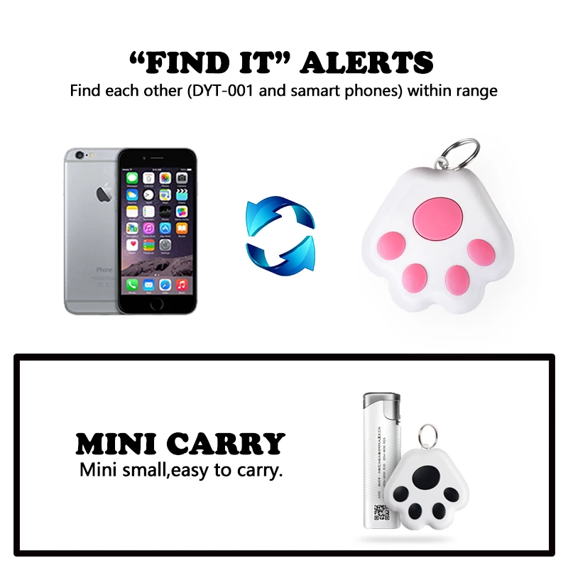Smart Blue-tooth Mini GPS Tracker Anti-Lost Device Locator Pet Dog Cat Kids Car Wallet Key Finder Accessories For Tag