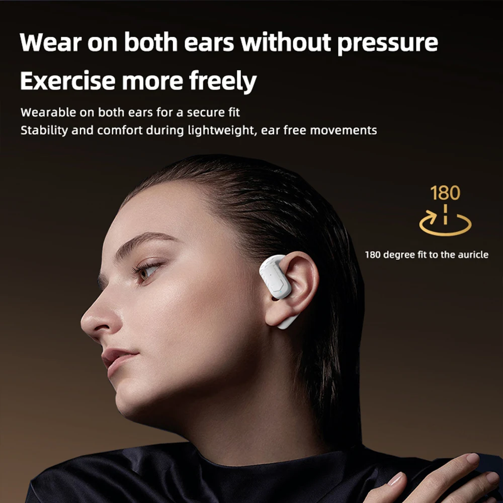 Bluetooth 5.4 Wireless Earbuds monaural digital display sports wireless headphones noise cancellation For All Smartphones
