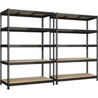 2 Packs 48" W x 24" D x 72" H Adjustable Garage Storage Shelves - 5-Shelf Heavy Duty Shelving Unit 2