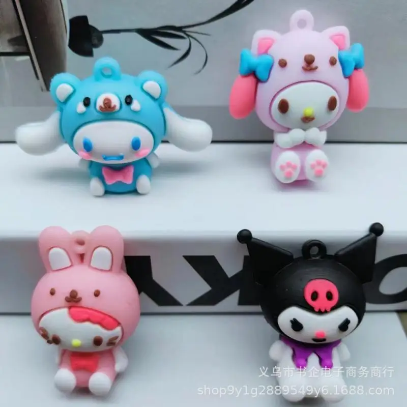 

Sanrio Keychain Pendant Hoodie Exquisite Kuromi Mymelody Cinnamoroll Hellokitty Keychain Wholesale Bag Charm
