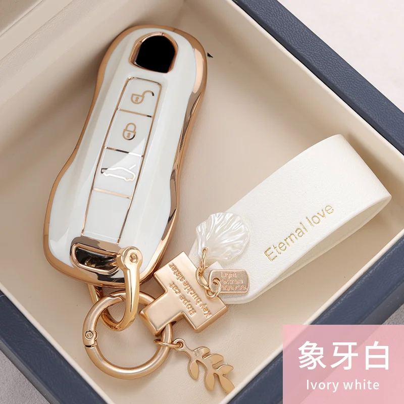 Funda de TPU para llave remota de coche, Carcasa protectora para Porsche Panamera Spyder Carrera Macan Boxster Cayman Cayenne 911 970 981