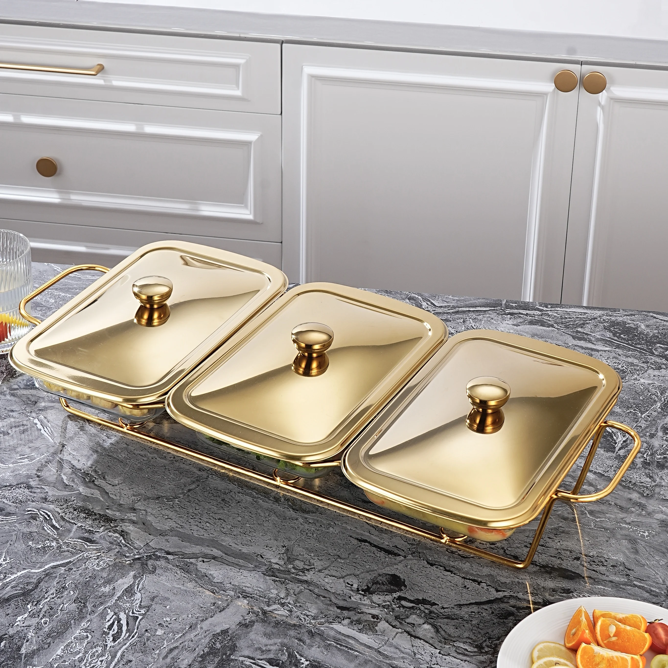 et multi compartment insulated food stove, solid fuel alcohol heating stove, food heating et, camping and