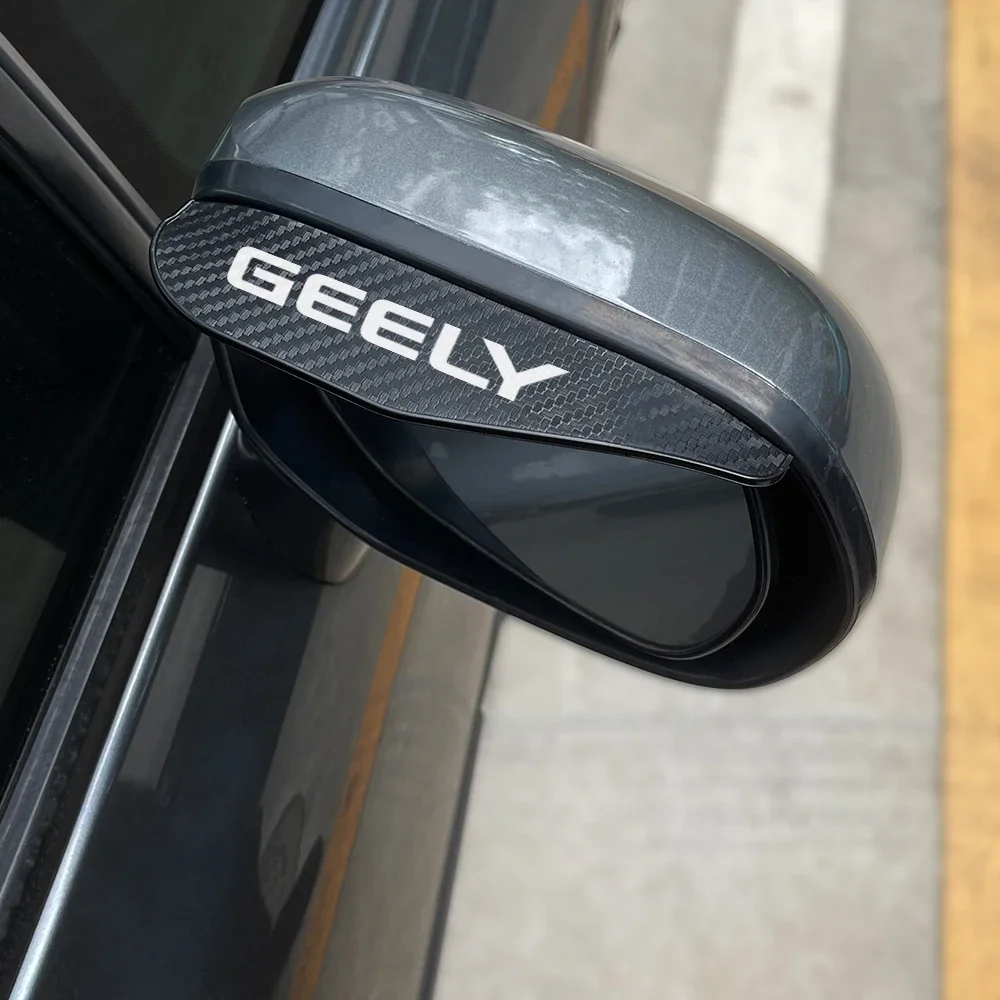 Flexible PVC Rearview Mirror Cover Rain Shade Rainproof Blades Pad For GEELY GC6 GC9 LC EMGRAND X7 EC7 EC8 CK ATLAS CK2 CK3 2pcs rearview mirror rain shield rearview mirror rain eyebrow car rearview mirror visor rearview mirror rain guard rearview mirror visor