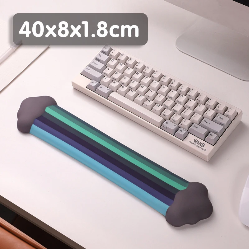 Tappetino Per Mouse Ergonomico Con Supporto Per Polso Arcobaleno - Antiscivolo, Memory Foam
