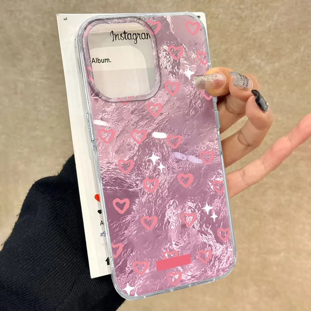 Pink Little Love Heart Girls Phone Case Cover