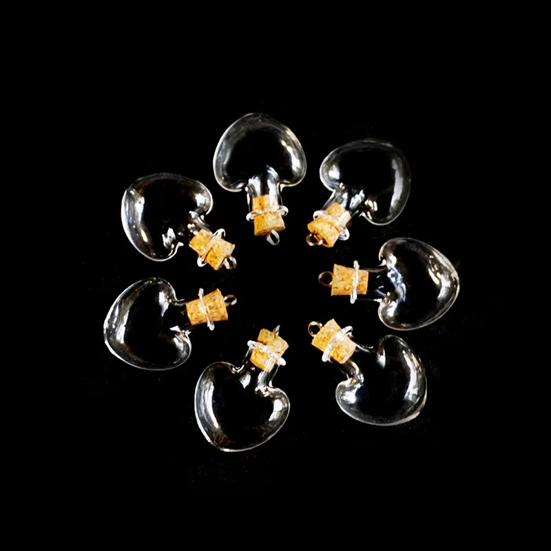 （100Pcs）Mini Glass Bottles with Cork Hooks Favors Souvenir Charm Bottles