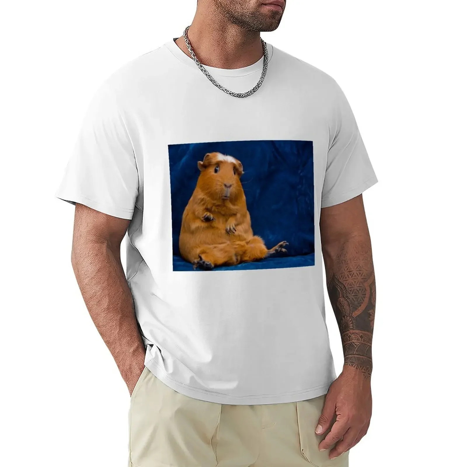 

Funny guinea pig T-shirt graphics anime clothes workout shirts for men