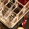 12 Grids Makeup Organizer Box Transparent Lipstick Makeup Brush Storage Holder Home Bathroom Desk Storage Boxes Accessories 4
