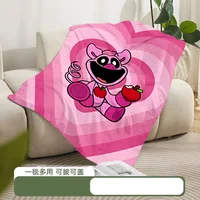 Printed Blanket Picnic Blanket Cartoon Cute Anime Smiling Critters Warm Blanket Soft and Comfortable Home Travel Birthday Gift 2