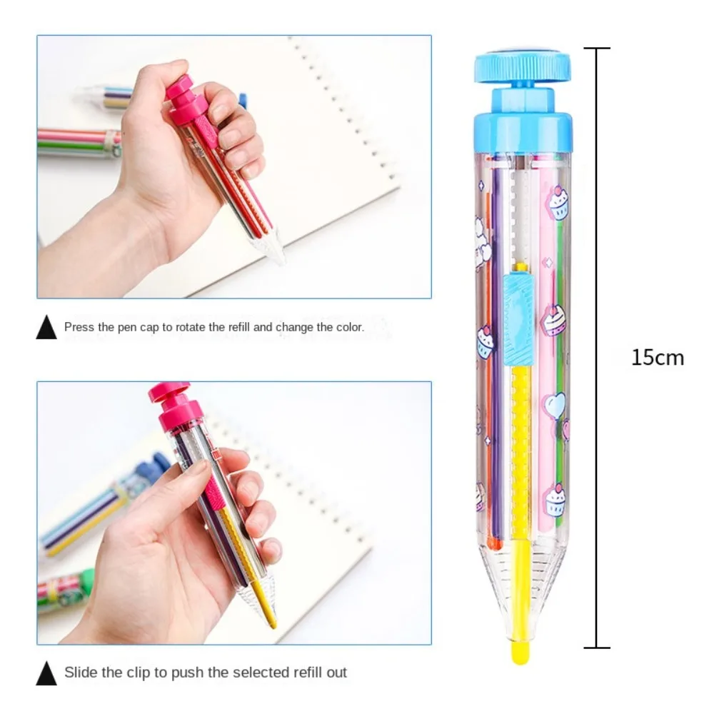 Colored Crayons 8 In 1 DIY Push Style Painting Tools For Kids colored crayons children painting supplies