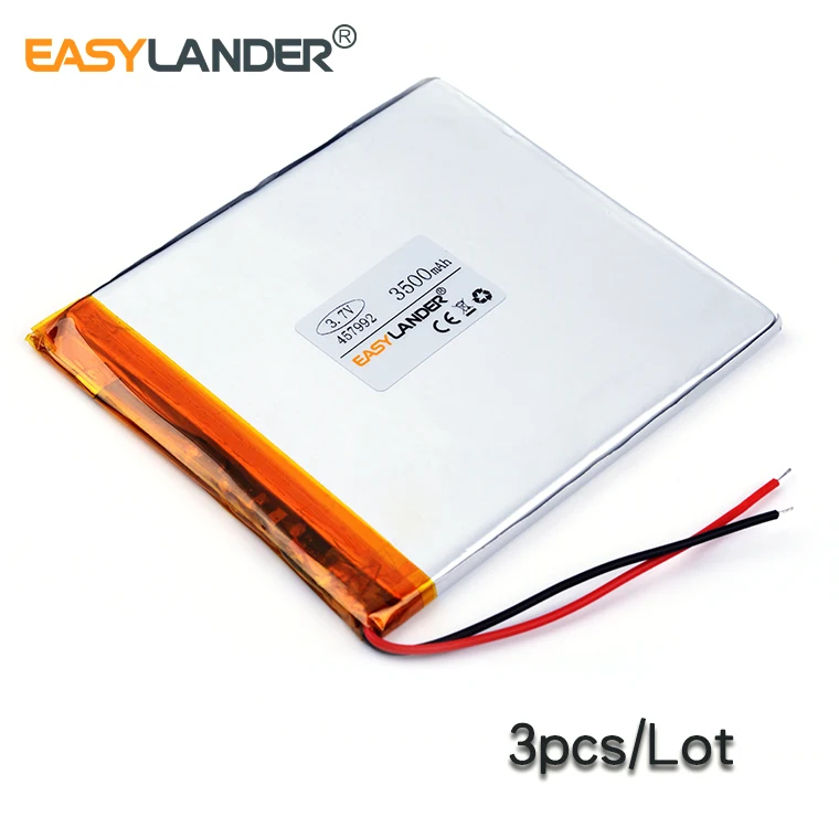 

3pcs/Lot 457992 3.7V 3500mAh Rechargeable li Polymer Li-ion Battery For Notebook computer 7 inch 8 inch Tablet PC power bank