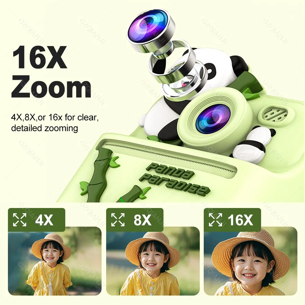 Mini 58mm Thermal Printer Kis Digital Camera HD1080P Instant Print Photos Video Recording Machine 32G SDCard for Children Gifts