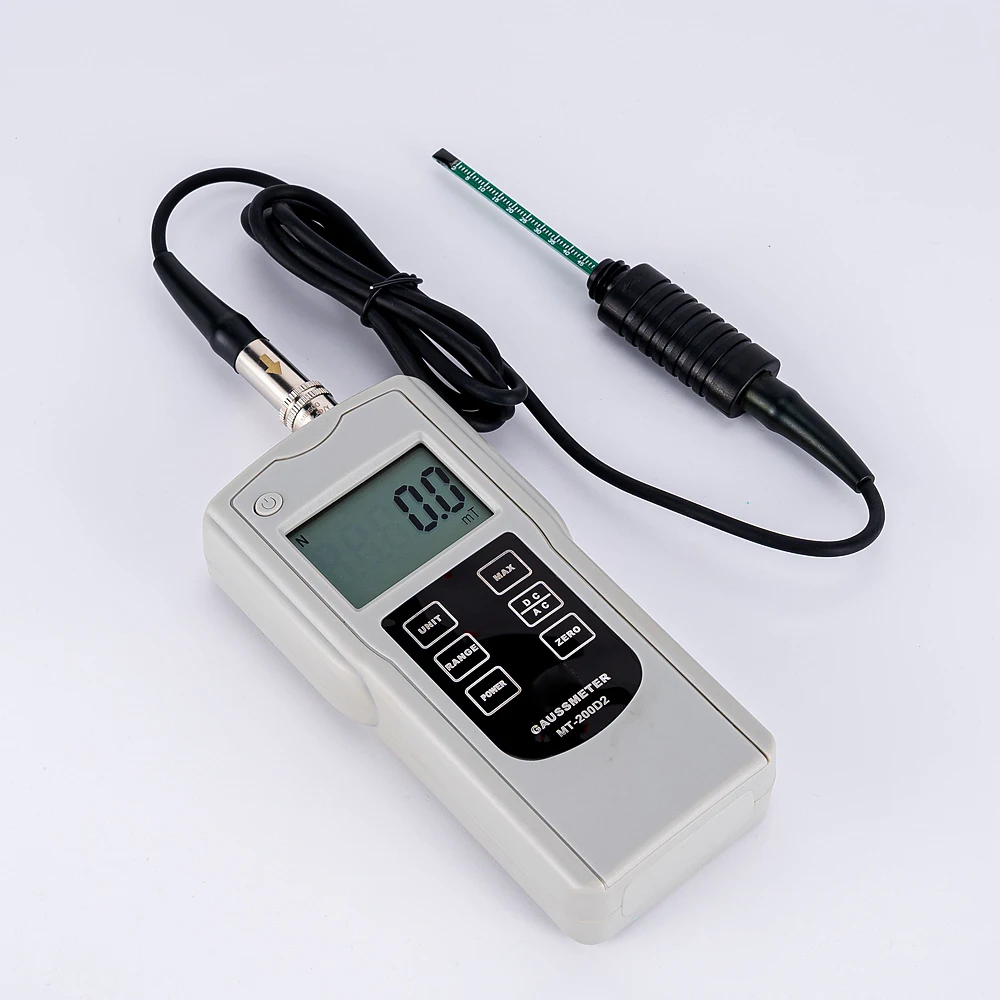 디지털 가우스 미터 테슬라미터 MT-200D2 자기장 측정기 0mT 2000Mt 10Hz 200Hz 자기장 강도 감지기