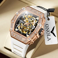 ONOLA New Men Mechanical Watchs Luxury Top Brand Full Diamond 30M Waterproof Automatic Watch Men Sports Watch Clock