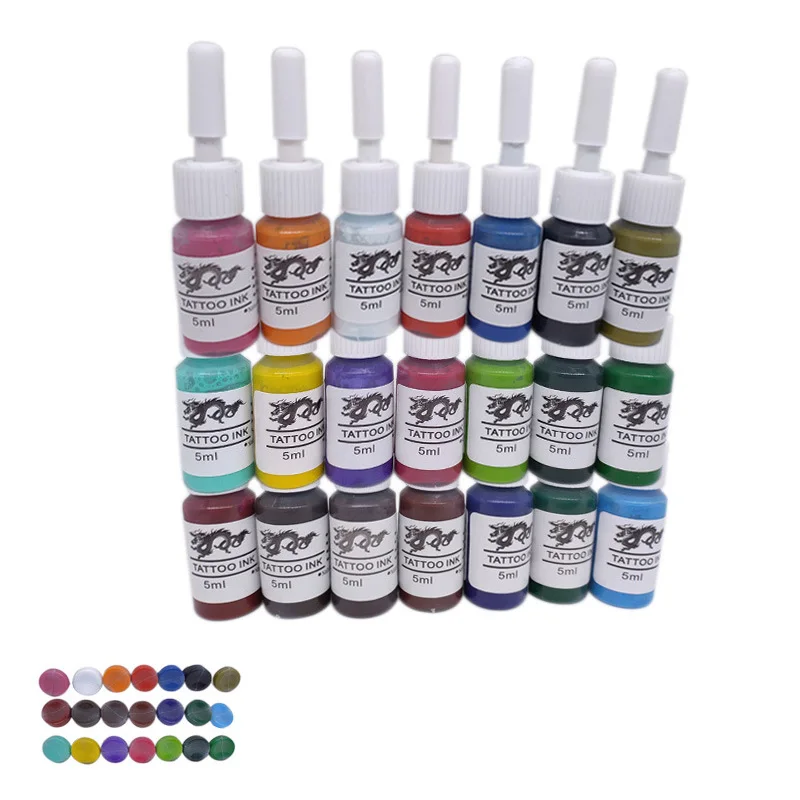 Semi Permanent Professional Tattoo Makeup Eyebrow Ink 10 Colors Set Monochrome Showy Tattoo Color Microblading Pigment TSLM1