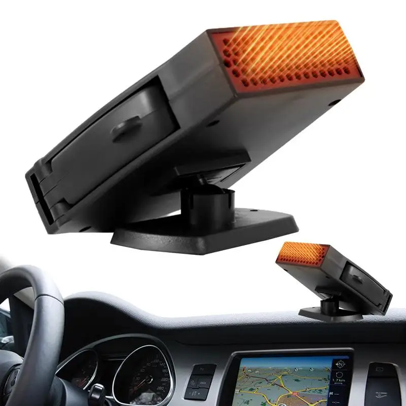 

Автомобильный обогреватель лобового стекла, 24 В, с кронштейном на 360 градусов, 2 в 1, разъем для быстрого нагрева, автомобильный обогреватель для повышения видимости