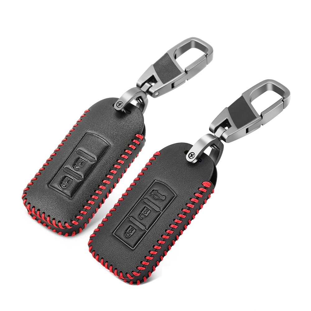 Mitsubishi PAJERO Leather Keyring Keychain Schlüsselring Porte-clés 4x4 Exceed 