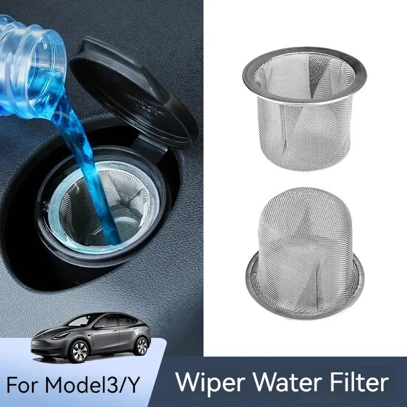 

Wiper Water Filter For Tesla Model 3 Y S X Front Trunk Protector Accessories Windscreen Washer Fluid Tank Inlet Strainer Nozzle