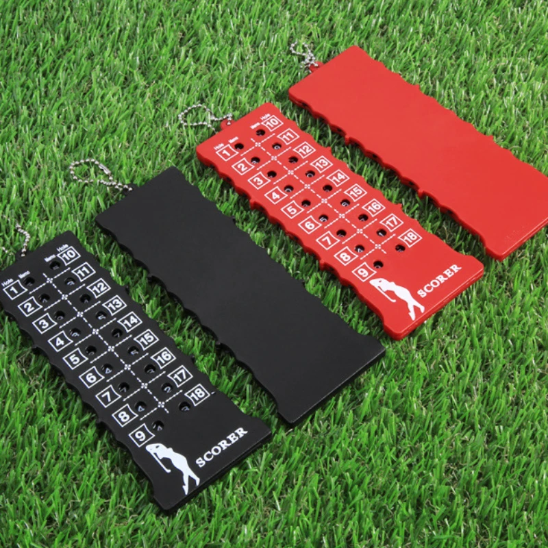 PGM 1pcs Golf Scorer Square 18 Hole Golf Supplies Accessories Black Red Random Color 15.5x6cm JFQ002 5